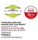 Tartinable petit pois menthe feta - Les Niçois à 3,74 € dans le catalogue Monoprix