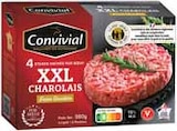 4 steaks hachés pur bœuf surgelés xxl charolais - CONVIVIAL - Intermarché à Houilles 4 steaks hachés pur bœuf surgelés xxl charolais - CONVIVIAL en promo chez Intermarché Houilles à 8,75 €