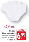 Unisex Quartersocken Angebote von s.Oliver bei EDEKA Pirmasens für 6,99 €