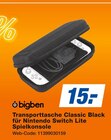 Transporttasche Classic Black für Nintendo Switch Lite Spielkonsole Angebote von bigben bei expert Hoyerswerda für 15,00 €