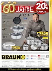 Topfset im BRAUN Möbel-Center Prospekt in Lahr Aktueller BRAUN Möbel-Center Prospekt mit Topfset, "60 Jahre Braun Möbel Center", Seite 8