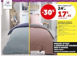 Housse de couette bicolore 140x200cm - U MAISON. en promo chez Super U Strasbourg à 17,43 €