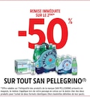 Promo -50% remise immédiate sur le 2ème sur tout san pellegrino à  dans le catalogue Intermarché à Saint-Hippolyte-de-Montaigu