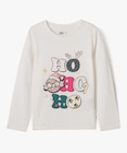 Tee-shirt manches longues de Noël en coton imprimé fille - GEMO à 5,99 € dans le catalogue Gémo