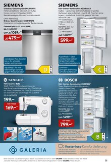 Kühlschrank im Galeria Prospekt "Aktuelle Angebote" mit 36 Seiten (Gießen)