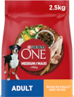 CROQUETTE  POUR CHIEN ADULT MEDIUM/MAXI AU POULET PURINA ONE - PURINA à 5,21 € dans le catalogue Auchan Hypermarché