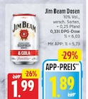 Dosen von Jim Beam für 1,89 € bei EDEKA im Angebot Dosen von Jim Beam im aktuellen EDEKA Prospekt