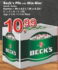 Pils oder Mix-Bier Angebote von Beck's bei TOP Getränke Düsseldorf für 10,99 €