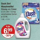 2in1 Waschmittel von Dash im aktuellen V-Markt Prospekt für 6,99 €