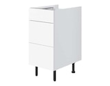 Meuble bas 1 tiroir +  2 casseroliers "Pragma" - Blanc - L. 40 x H. 86 x P. 59 cm à Brico Dépôt dans Pavie