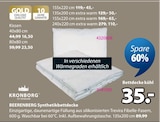 Aktuelles Beerenberg Synthetikbettdecke kühl Angebot bei JYSK in Duisburg ab 16,50 €