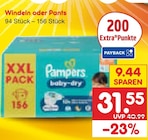 Baby-Dry Windeln oder Pants im Angebot bei Netto Marken-Discount in Eberswalde Baby-Dry Windeln oder Pants Angebote von Pampers bei Netto Marken-Discount Eberswalde für 31,55 €