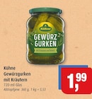 Gewürzgurken mit Kräutern im Angebot bei Markant in Kiel Gewürzgurken mit Kräutern Angebote von Kühne bei Markant Kiel für 1,99 €