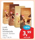 Nuxor Schokolade Milch von Lindt für 3,99 € bei budni im Angebot Nuxor Schokolade Milch von Lindt im aktuellen budni Prospekt