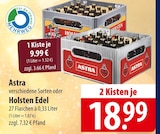 Astra oder Holsten Edel bei famila Nordost im Prospekt "" für 9,99 €