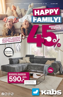 Ecksofa im Kabs Prospekt "HAPPY FAMILY!" mit 50 Seiten (Essen)