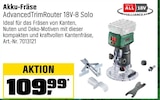 Akku-Fräse im aktuellen OBI Prospekt