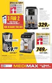 Kaffeevollautomat Angebote im Prospekt "AUF DIE PLÄTZE, FERTIG, SPAREN!" von MEDIMAX auf Seite 8
