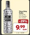 Aktuelle Vodka Angebote bei combi in Osnabrück Aktuelles Three Sixty Vodka Angebot bei combi in Osnabrück ab 9,99 €
