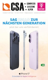 CSA Computer Prospekt für Alpen mit 8 Seiten CSA Computer Prospekt für Alpen: "SAG HALLO ZUR NÄCHSTEN GENERATION", 8 Seiten, 01.10.2025 - 06.10.2025