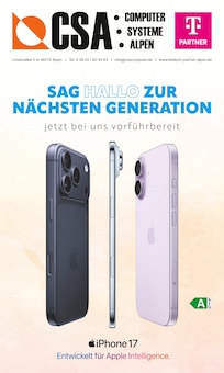 CSA Computer Prospekt SAG HALLO ZUR NÄCHSTEN GENERATION mit  Seiten in Moers und Umgebung