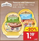 Teewurst oder Leberwurst Angebote von Hofmaier bei Netto Marken-Discount Mülheim für 1,19 €