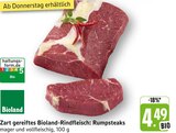 Zart gereiftes Bioland-Rindfleisch: Rumpsteaks Angebote von Bioland bei E center Kaiserslautern für 4,49 €