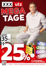XXXLutz Möbelhäuser Prospekt für Fürstenberg/Havel und Umgebung: „MEGATAGE“, 4 Seiten, 27.04.2026 - 03.05.2026