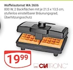 Waffelautomat WA 3606 im Angebot bei GLOBUS in Kaarst Waffelautomat WA 3606 Angebote von Clatronic bei GLOBUS Kaarst für 19,99 €
