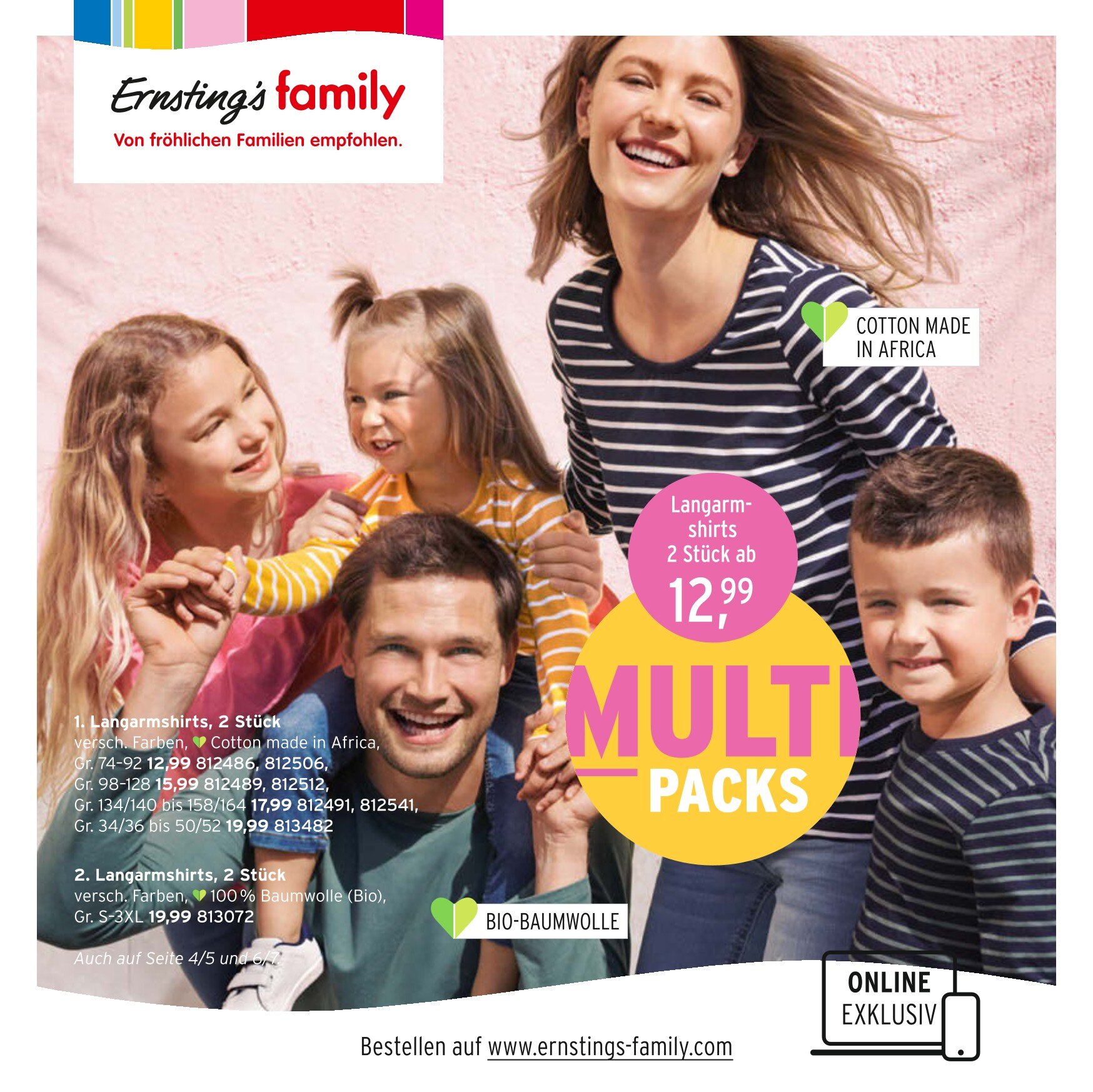 Ernstings family Prospekt für Mönchengladbach mit 16 Seiten Ernstings family Prospekt für Mönchengladbach: "MULTIPACKS", 16 Seiten, 17.09.2021 - 26.09.2021