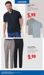 Prix et réduction Pantalon Homme dans le prospectus Lidl en cours Offre Pantalon Homme dans le catalogue Lidl du moment à la page 19