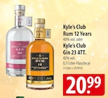 Kyle’s Club Rum 12 Years oder Kyle’s Club Gin 23 ATT. Angebote bei famila Nordost Stralsund für 20,99 €