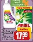 Color flüssig oder Vollwaschmittel Pulver Angebote von Ariel bei REWE Grevenbroich für 17,99 €