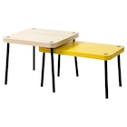 Aktuelles Satztische 2 St. gelb/Birkenachbildung Angebot bei IKEA in Duisburg ab 59,99 €