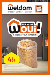 Granulé Bois Angebote im Prospekt "LES JOURS WOUI ! À CES PRIX TOUT EST PERMIS" von Weldom auf Seite 1