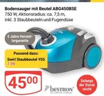 Bodensauger mit Beutel ABG450BSE im Angebot bei GLOBUS in Bad Kreuznach Bodensauger mit Beutel ABG450BSE Angebote von Bestron bei GLOBUS Bad Kreuznach für 7,99 €