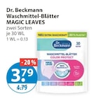 Waschmittel-Blätter MAGIC LEAVES von Dr. Beckmann im aktuellen V-Markt Prospekt für 3,79 €
