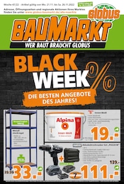 Globus-Baumarkt Prospekt "WER BAUT BRAUCHT GLOBUS" für Baltmannsweiler, 12 Seiten, 20.11.2022 - 26.11.2022
