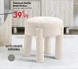 Tabouret Emilia Ø40×39.5cm - Maxi Bazar à Nice Tabouret Emilia Ø40×39.5cm en promo chez Maxi Bazar Nice à 39,99 €
