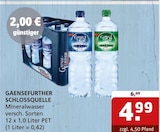 Mineralwasser im Angebot bei Getränke Quelle WVG in Halle Mineralwasser Angebote von GAENSEFURTHER SCHLOSSQUELLE bei Getränke Quelle WVG Halle für 4,99 €