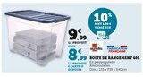 Boite de rangement 60l - sundis en promo chez Hyper U Orléans à 8,99 €