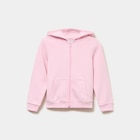 Promo Sweat zippé à capuche droit molleton rose clair fille à 8,99 € dans le catalogue La Halle à Pessac