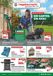 Hagebaumarkt Prospekt für Rahden mit 16 Seiten Hagebaumarkt Prospekt für Rahden: "EIN GARTEN, EIN AKKU", 16 Seiten, 14.05.2022 - 23.05.2022