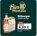 Bier im Angebot bei Zisch in Emden Bier Angebote von Bitburger bei Zisch Emden für 4,99 €