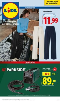 Prospectus Lidl à Longuyon, "Le vrai prix des bonnes choses", 45 pages de promos valables du 03/02/2025 au 06/02/2025