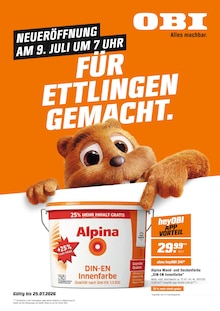 Aktueller OBI Prospekt (Ettlingen, 12 Seiten zum blättern OBI Prospekt FÜR ETTLINGEN GEMACHT. mit 12 Seiten