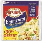 Emmental pasteurisé - PRÉSIDENT dans le catalogue U Express