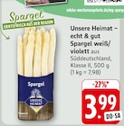 Spargel weiß/violett im Angebot bei EDEKA in St. Ingbert Spargel weiß/violett Angebote von Unsere Heimat bei EDEKA St. Ingbert für 3,99 €