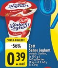 Sahne Joghurt Angebote von Zott bei EDEKA Meerbusch für 0,39 €