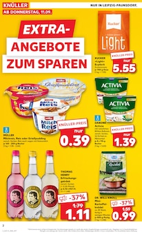 Kaufland Prospekt der Woche "EXTRA-ANGEBOTE" Seite 2, 11.09.2025 bis 17.09.2025 für Leipzig Aktueller Kaufland Prospekt "EXTRA-ANGEBOTE" Seite 2 von 8 Seiten für Leipzig